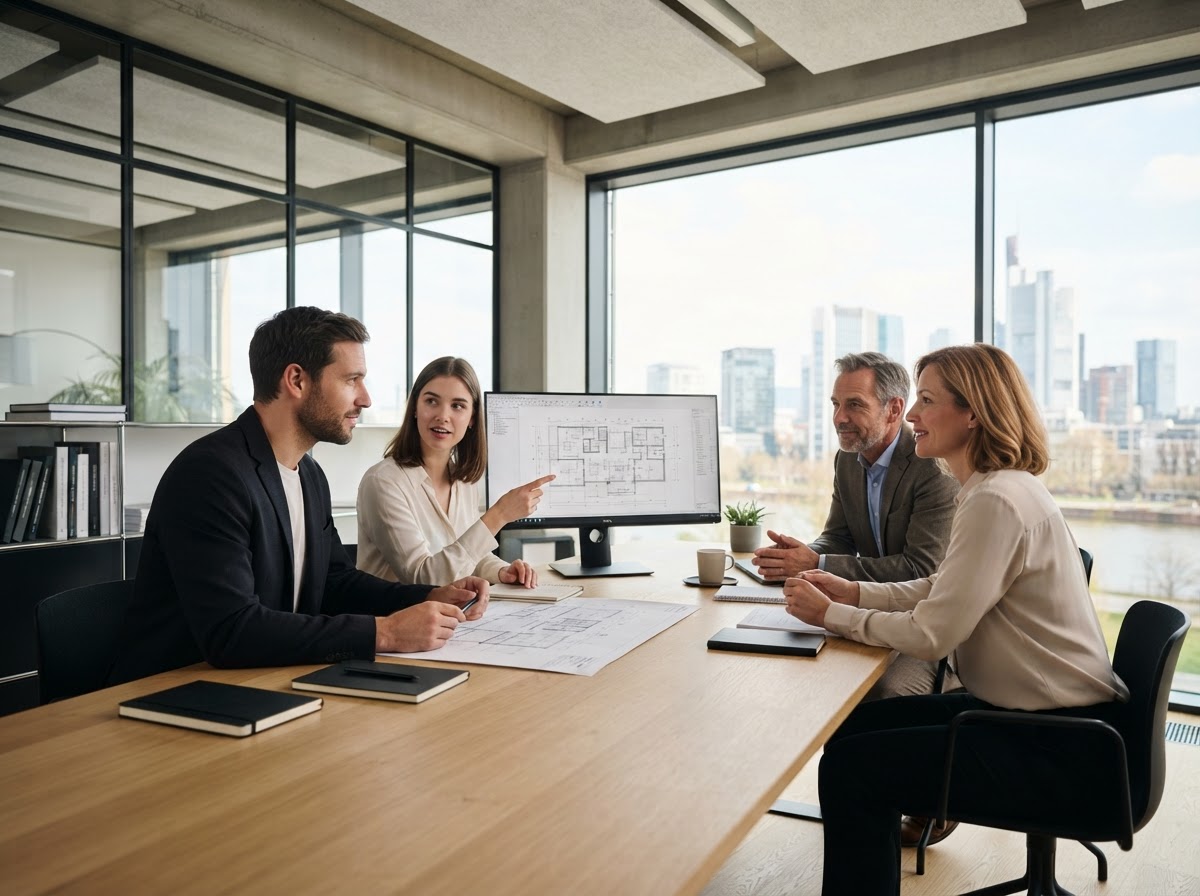Kraftix Surge Team bei der Auswertung von Analysemodellen
